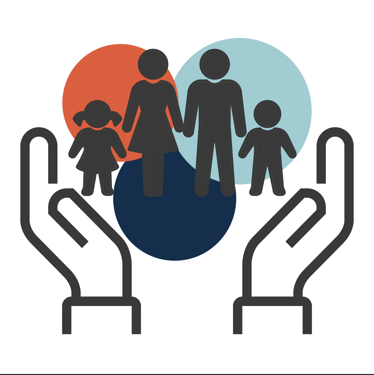SEED accountability and safeguarding — hands cradling a family